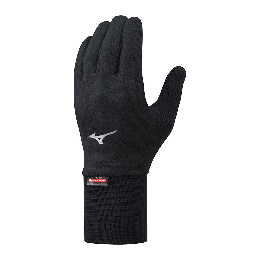 Mizuno Breath Thermo Mid Cut Weight Fleece Női Kesztyű Fekete JHY648219